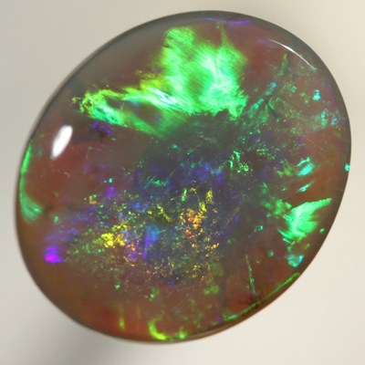 SOLID SEMI BLACK OPAL Rare Neon bright rolling flashes SEE VIDEO